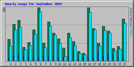 Hourly usage for September 2025